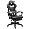 Silla Gaming De Reposapiés Cojín Lumbar Vinsetto 65x70x128,5cm-blanco