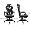 Silla Gaming De Reposapiés Cojín Lumbar Vinsetto 65x70x128,5cm-blanco