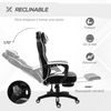 Silla Gaming De Reposapiés Cojín Lumbar Vinsetto 65x70x128,5cm-blanco