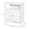 Mueble Auxiliar De Baño 2 Puertas De Mdf Kleankin 60x30x81,6cm-blanco