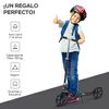 Patinete Plegable Para Niños Con Freno Negro Homcom