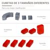 Organizador Para Herramientas De Pp Durhand 54x22x95 Cm - Rojo Y Gris