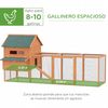 Gallinero De Exterior De Madera De Abeto 347x160x150cm-pawhut.naranja