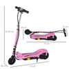 Patinete Eléctrico Homcom Metal Plástico, 75x36x82-93 Cm, Rosa