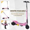 Patinete Eléctrico Homcom Metal Plástico, 75x36x82-93 Cm, Rosa