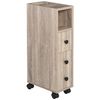 Armario De Baño De Aglomerado De Madera Homcom 18x30x68,5 Cm-roble