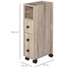 Armario De Baño De Aglomerado De Madera Homcom 18x30x68,5 Cm-roble