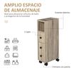 Armario De Baño De Aglomerado De Madera Homcom 18x30x68,5 Cm-roble