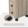 Armario De Baño De Aglomerado De Madera Homcom 18x30x68,5 Cm-roble