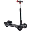 Scooter Plegable Ajustable Con Música Luces Negro Homcom