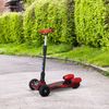 Scooter Plegable Ajustable Con Música Luces Rojo Homcom