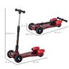 Scooter Plegable Ajustable Con Música Luces Rojo Homcom