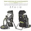 Mochila Portabebés Plegable Con Techo Impermeable Verde Homcom