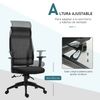 Silla De Oficina Ergonómica De Malla Pp Espuma Vinsetto 64x61x128,9cm