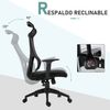 Silla De Oficina Ergonómica De Malla Pp Espuma Vinsetto 64x61x128,9cm