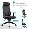 Silla De Oficina Ergonómica De Malla Pp Espuma Vinsetto 64x61x128,9cm