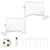 Set De 2 Porterías De Fútbol Homcom Poliéster Metal, 78x46x56 Cm