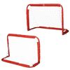 Set De 2 Porterías Fútbol Homcom Metal Poliéster, 90x36x60 Cm, Rojo