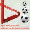 Set De 2 Porterías Fútbol Homcom Metal Poliéster, 90x36x60 Cm, Rojo