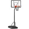 Canasta De Baloncesto Homcom Acero Pe Pvc, 90x165x352 Cm, Negro