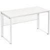 Escritorio De Ordenador De Madera Metal Homcom 135x60x75 Cm - Blanco