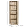 Librería Estantería Para Libros De Melamina Mdf 63x29,5x176cm-natural