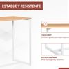 Mesa De Bar De Bistro De Mdf Metal Homcom 115x55x100cm-blanco Y Roble