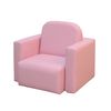 Conjunto 2 En 1 Sillón Infantil Multifuncional +3 Años Rosa Homcom