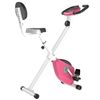 Bicicleta Estática Homcom Acero Y Pvc, 97x43x109cm, Rosa Y Blanco