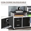 Mueble Archivador De Oficina De Melamina Homcom 100x35x65 Cm-negro