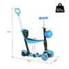 Scooter Infantil Homcom Aleación De Aluminio, Pp, 62x25x72,5 Cm, Azul