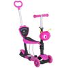 Scooter Infantil Homcom Aleación De Aluminio, Pp, 62x25x72,5 Cm, Rosa