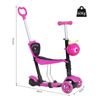 Scooter Infantil Homcom Aleación De Aluminio, Pp, 62x25x72,5 Cm, Rosa