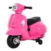 Moto Eléctrica Vespa Para Niños 18-36 Meses Faro Bocina Rosa Homcom