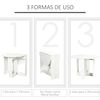 Mesa Plegable Para Cocina De Melamina Homcom 104x76x73,7cm - Blanco