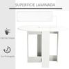 Mesa Plegable Para Cocina De Melamina Homcom 104x76x73,7cm - Blanco