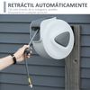 Carrete De Manguera De Aire Automático De Pvc, Pp Durhand 15 M - Gris