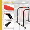 Barras Paralelas Musculación Dips Homocm Acero Pvc, 63x41x73cm, Negro