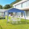 Carpa Plegable De Tela Oxford Y Acero 240x240x250cm - Outsunny. Azul