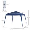 Carpa Plegable De Tela Oxford Y Acero 240x240x250cm - Outsunny. Azul