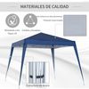 Carpa Plegable De Tela Oxford Y Acero 240x240x250cm - Outsunny. Azul