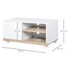 Mueble Para Tv Con Ruedas De Melamina Homcom 80x45x39,5 Cm - Blanco