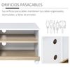 Mueble Para Tv Con Ruedas De Melamina Homcom 80x45x39,5 Cm - Blanco