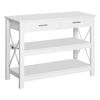 Mesa Consola De Recibidor De Mdf Y Metal Homcom 105x40x76 Cm - Blanco