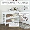 Mesa Consola De Recibidor De Mdf Y Metal Homcom 105x40x76 Cm - Blanco