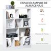 Estantería Librería De Melamina Homcom 100x23,8x140 Cm - Blanco