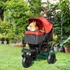 Carrito Mascotas De Acero Tela Oxford 109,5x57,5x106,5cm-pawhut.rojo