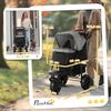 Carrito Mascotas De Acero Tela Oxford 109,5x57,5x106,5cm-pawhut.gris