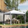 Carpa Plegable De Metal, Tela Oxford, Malla 3x3m - Outsunny. Blanco