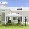 Carpa Plegable De Metal, Tela Oxford, Malla 3x3m - Outsunny. Blanco